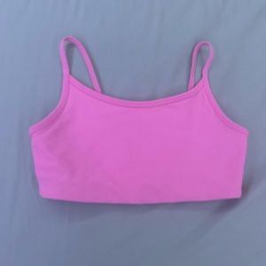 pink sports bra